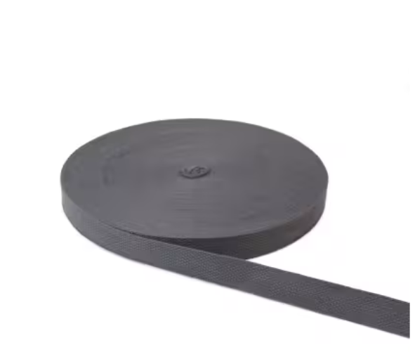 Grey Webbing 1in x 50 yd heavy-duty strap webbing