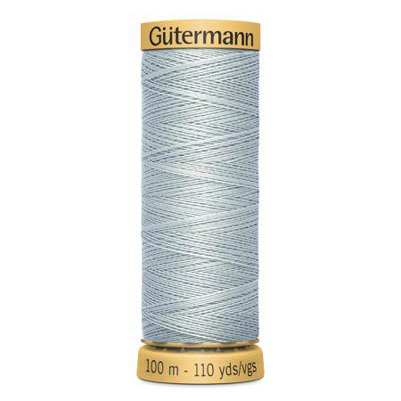 Spool of Gutermann thread on a white background
