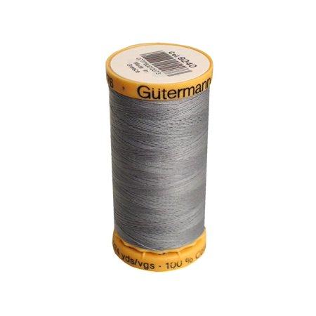 Spool of Gutermann thread on a white background