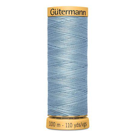 Spool of Gutermann thread on a white background