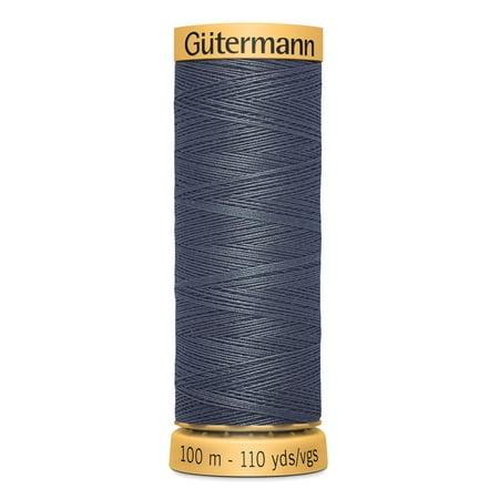 Spool of Gutermann thread on a white background