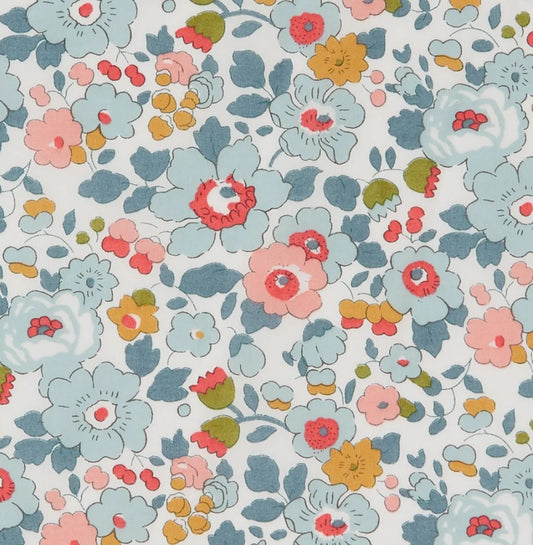 Floral pattern with colorful flowers on a light background