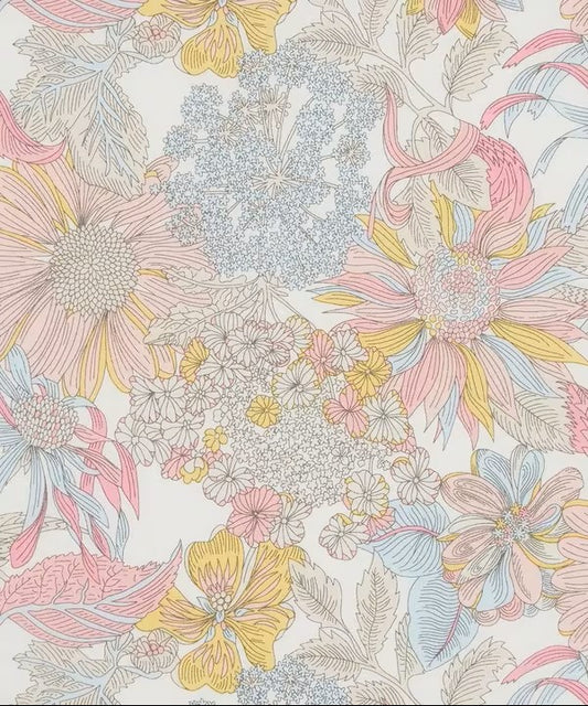 Colorful floral pattern on a light background