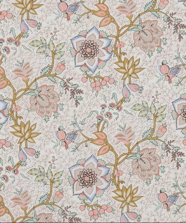 Floral and leaf pattern on a light background