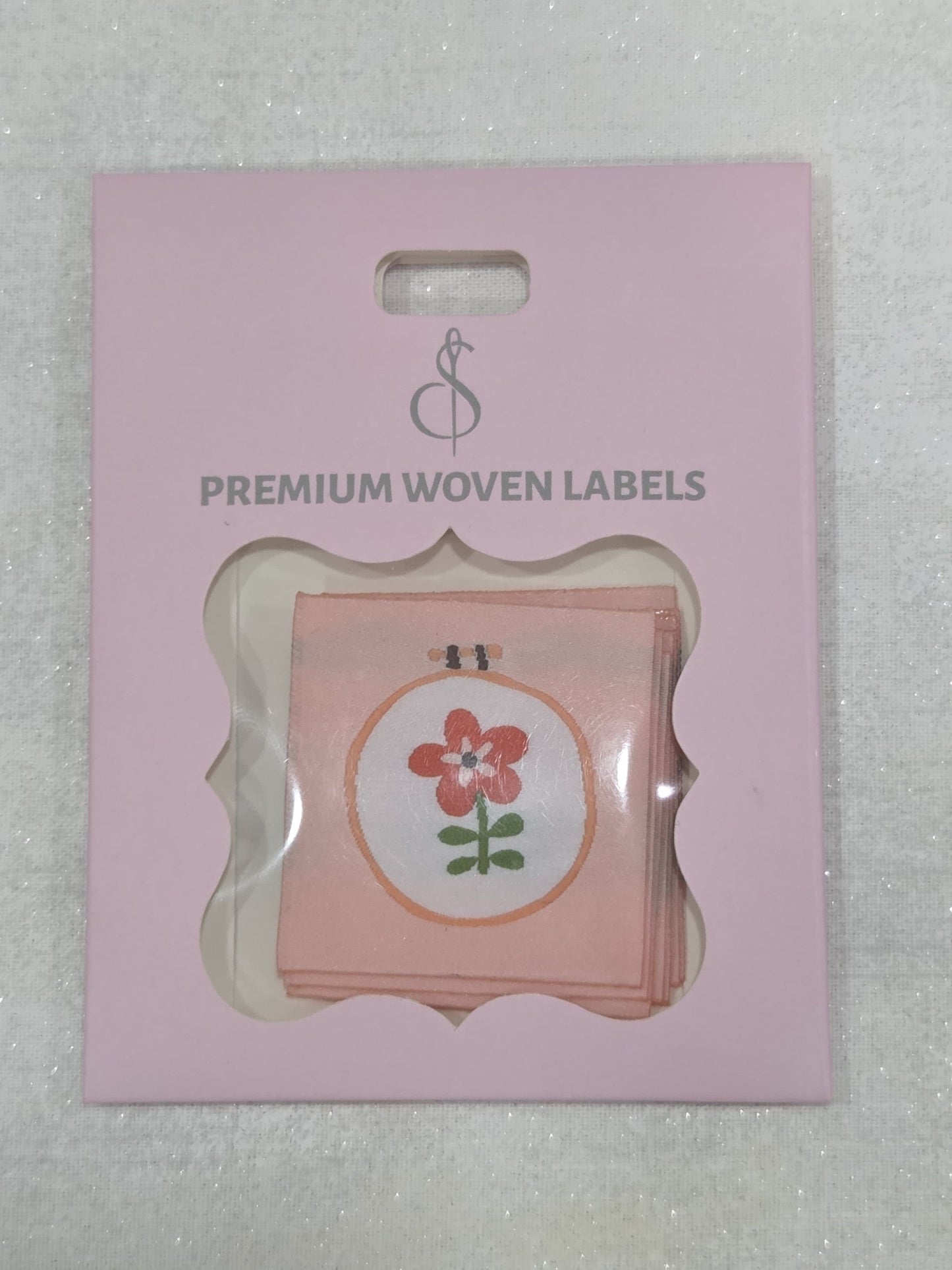 Minki Kim Flower Woven Label by Riley Blake Designs quilt labels