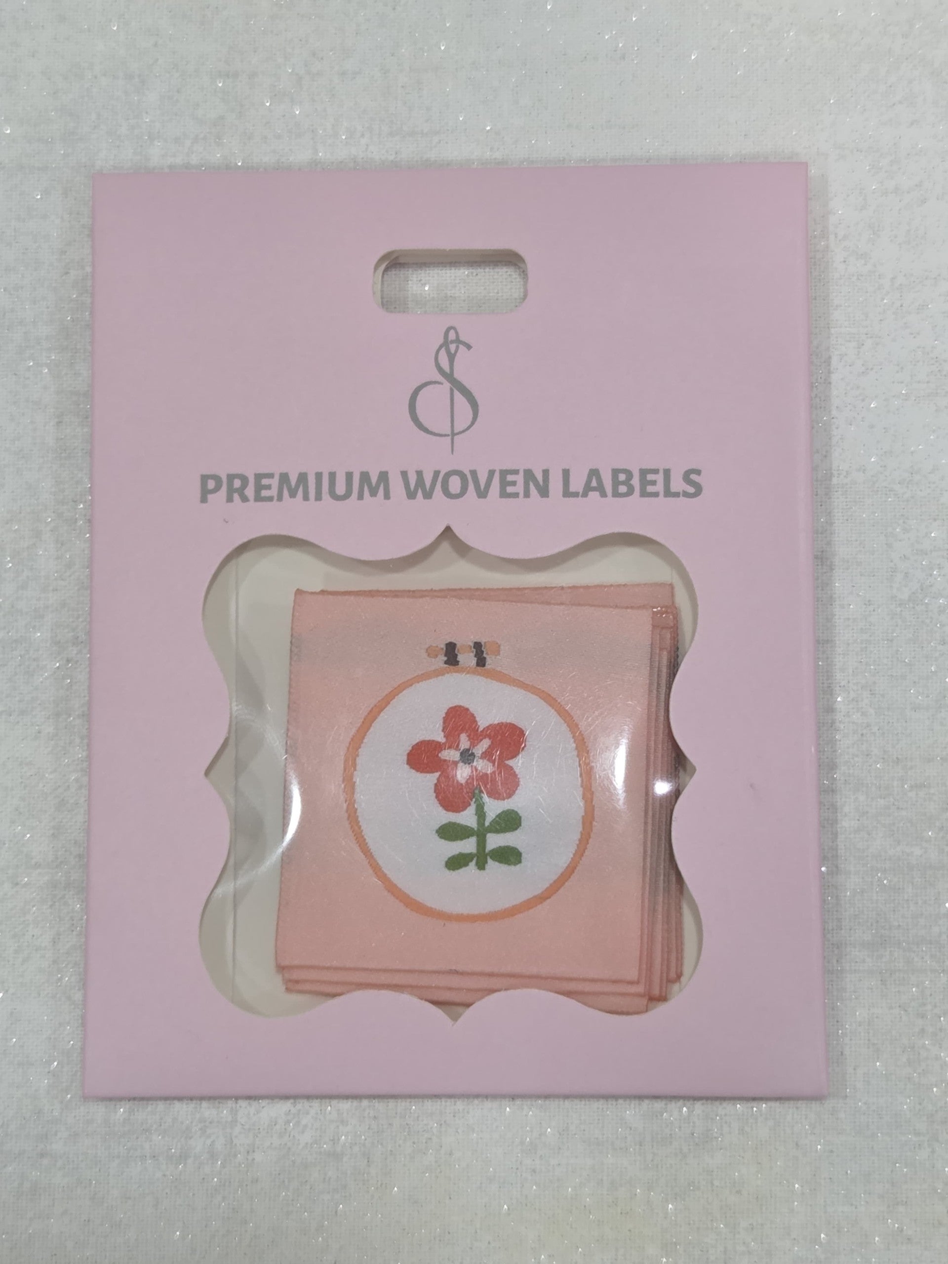 Minki Kim Flower Woven Label by Riley Blake Designs quilt labels