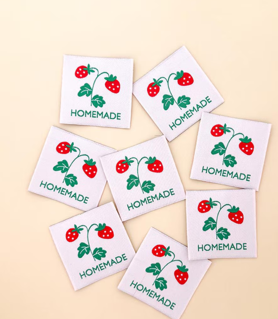Minki Kim - Pink Homemade Woven Labels
