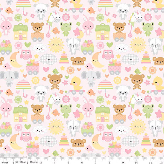 Riley Blake Bundle of Joy Pink baby quilting fabric