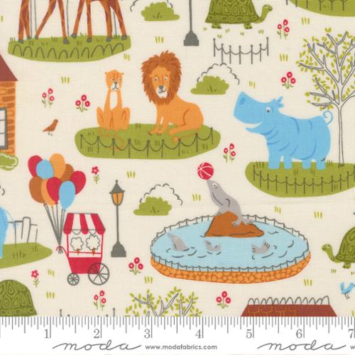 Moda Animal Park Fun Dove 20960 11 grey zoo quilting cotton