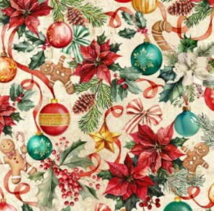 Michael Miller - Cozy Little Christmas - Christmas Charms - DDC12684-CREM-D