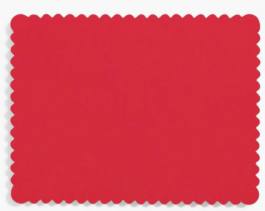 Paper Source red scallop card decorative stationery gift