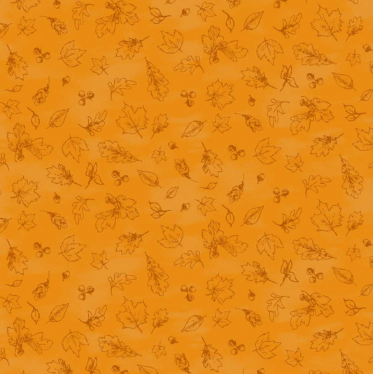 Studio E Haunted Acre Wood print 9135-33 in orange, Halloween cotton fabric