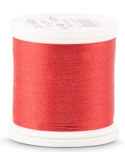 Spool of Madeira Polyneon 40wt machine embroidery thread in Terra Cotta, color 1639