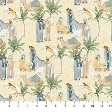 Northcott - The Nativity - Cream Multi - Scenic  DP28992-11