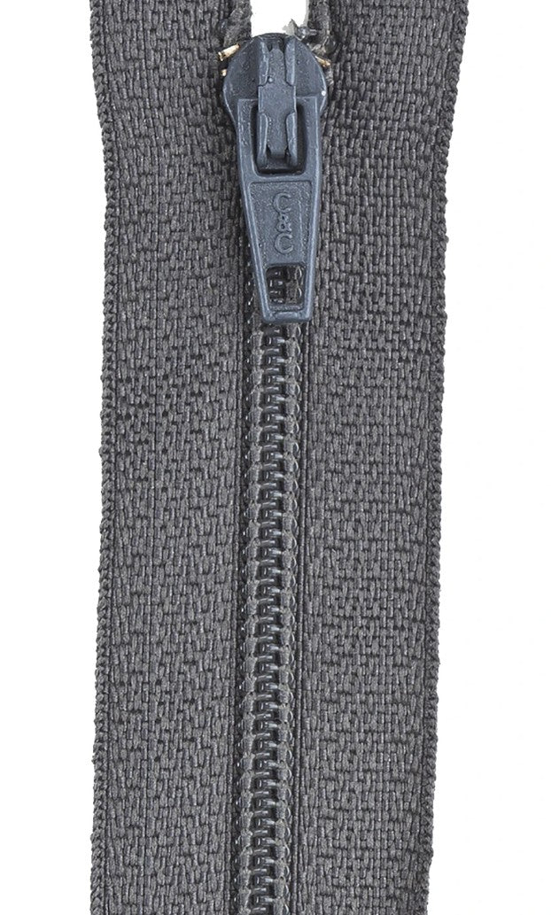 All purpose plastic zipper 7 inch flannel color notion