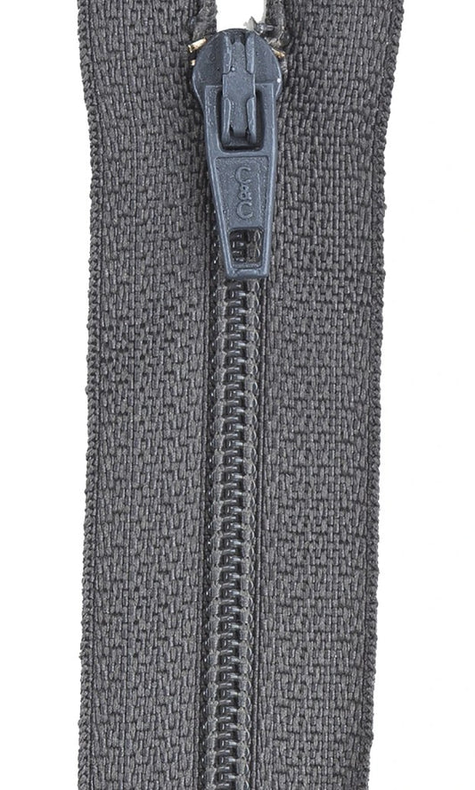 All purpose plastic zipper 7 inch flannel color notion