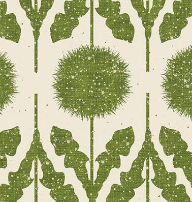 Benartex Wishflower Border Moss quilting cotton