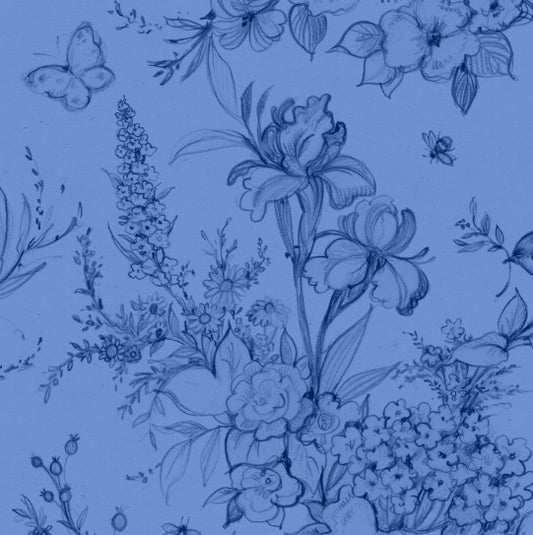 Lumin - Amalfi Coast- Susan Winget - W105-002-555 Blue/Dk Blue - Large Toile