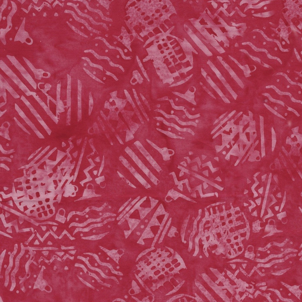 Lumin Fabrics - Retro Holidays - Carol Moellers - Retro Quilted Ornaments Red Coral