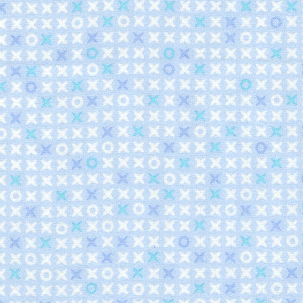 Cozy Cotton Flannel, XOXO, Cornflower