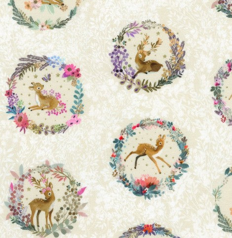 Robert Kaufman Pearl by Sanja Rescek Deer Wilds quilting cotton