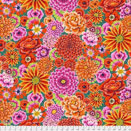 Kaffe Fassett Collective Red Enchanted bold floral quilting fabric