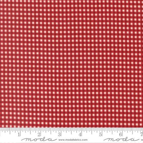Moda Chilly Gingham print in Red by Sweetwater, Christmas cotton fabric