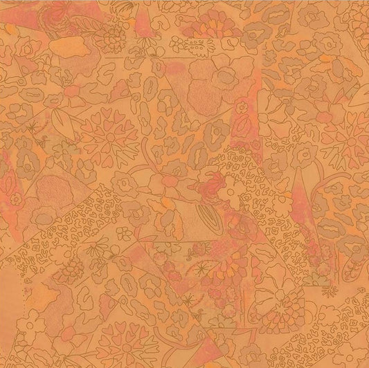 Windham x Laura Heine - Flowers on Main - Pattern Play - Sunset 54894-6
