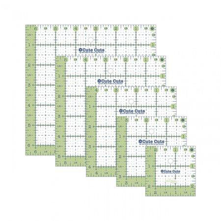 Riley Blake Designs - Cute Cut Ruler by Lori Holt - Square Ruler Pack