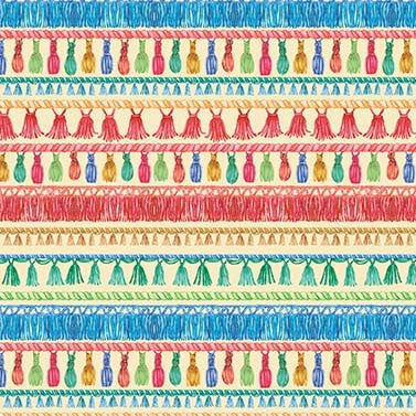 Michael Miller Tassels and Trimmings Butter novelty fabric