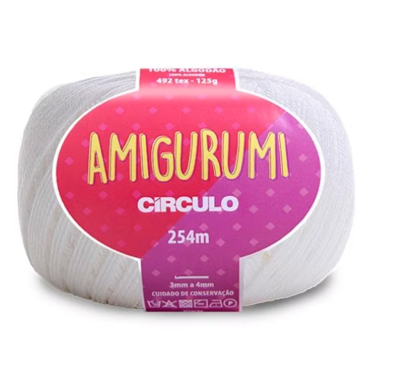 Ball of Circulo Amigurumi 100% cotton yarn in White