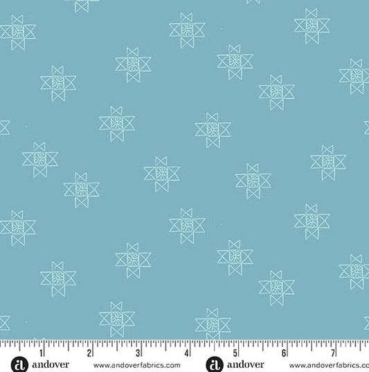 andover-Sapphire Ohio Star 1572B Petals and Stitches by Stephanie Organes