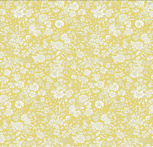 Liberty Emily Belle Lime green floral quilting fabric