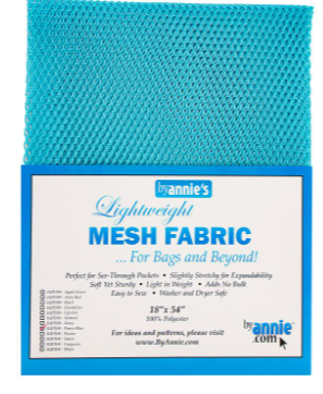 ByAnnie lightweight mesh in parrot blue half-yard package for bag making
