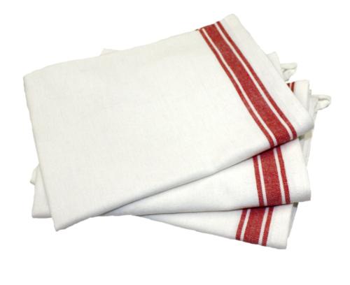 Aunt Martha red stripe flour sack towel 3 pack embroidery notion