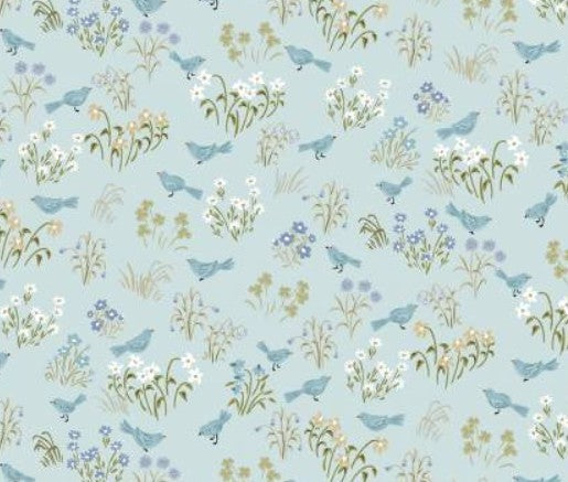 Poppie Cotton My Darling Deer Sky Little Bird quilting cotton fabric