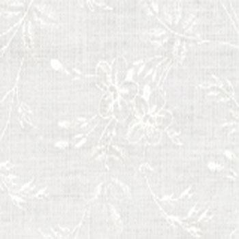 Muslin Mates Floral White quilting fabric