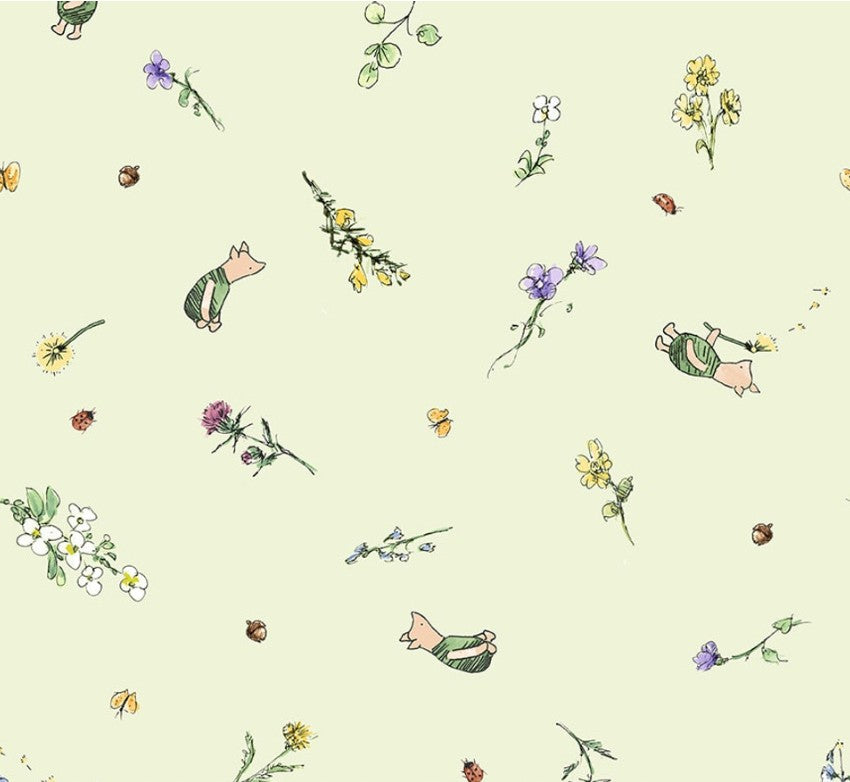Studio E Classic Winnie Minky Lt Green 8767MK-60 fabric