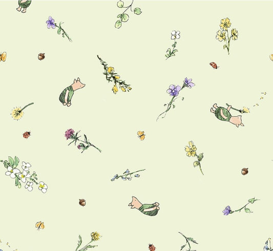 Studio E Classic Winnie Minky Lt Green 8767MK-60 fabric