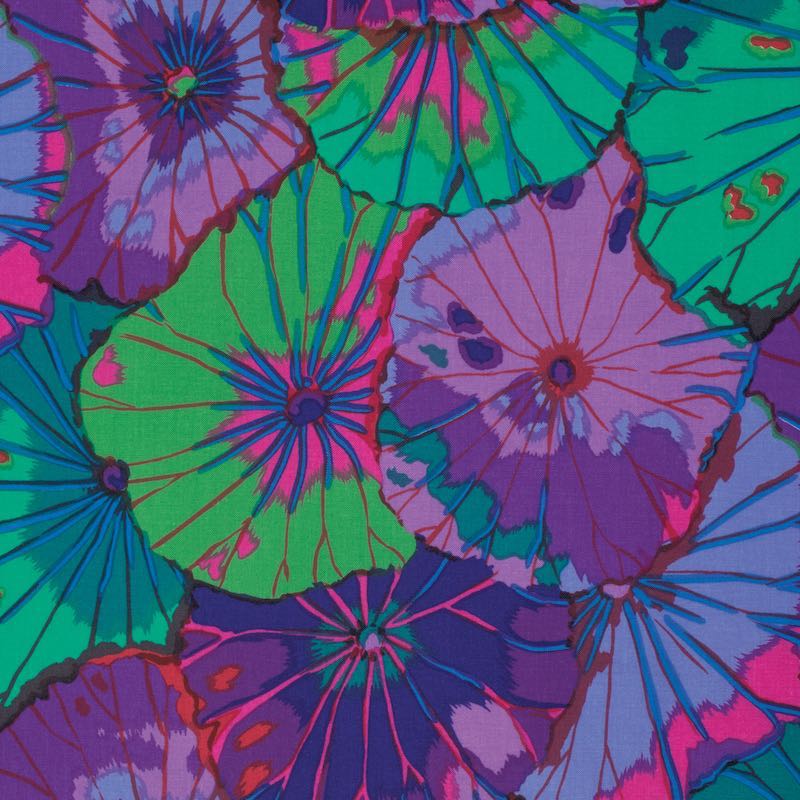 Kaffe Fassett Lotus Leaf Purple quilting cotton fabric