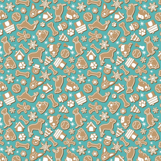 Blank - Winter Waggers - Devon Design Co. - 4771-13 aqua