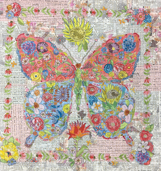 Flowerfly Collage Fabric Kit