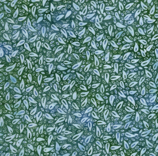 Crazy for Daisies Large Petals Multi Blue Green Marbles hand-dyed batik quilting cotton by Lumin Fabrics