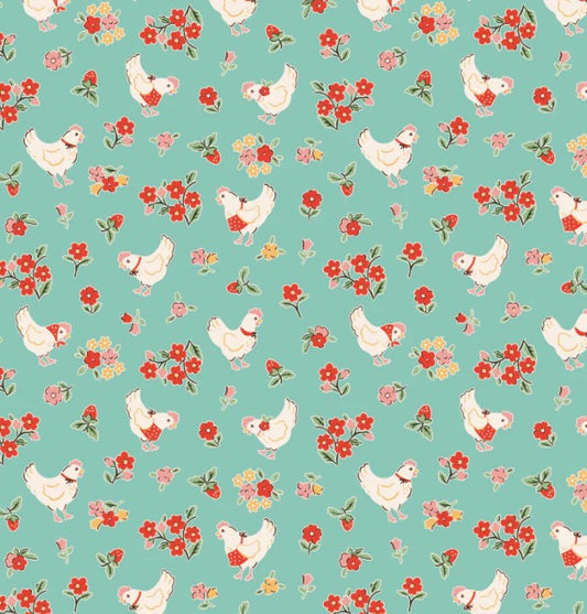 Poppie Cotton Farmhouse Fancy Spring Chicken FH25960 quilting cotton fabric