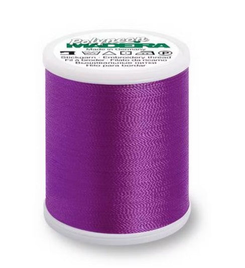 Madeira Polyneon 1831 orchid machine thread 1100yd 40wt polyester