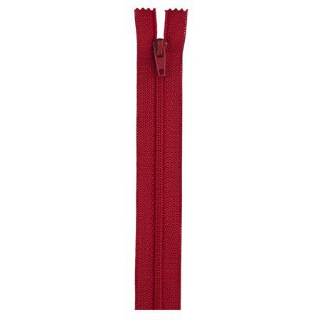 Coats and Clark polyester 7 inch red sewing zipper notion