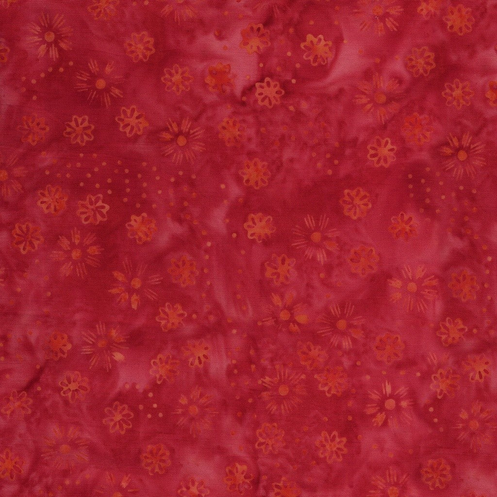Lumin Fabrics - Kate Colleran - Spring Fling - Scattered Flowers - Red Candy