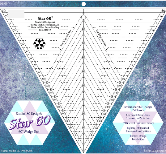 Studio 180 Design Star 60 precision quilting ruler by Deb Tucker