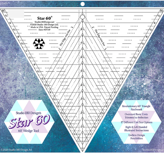 Studio 180 Design Star 60 precision quilting ruler by Deb Tucker