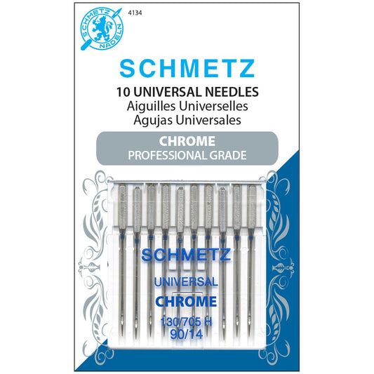 Schmetz Size Needle Chrome Universal size 90/14 10Pc